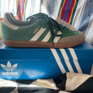 Adidas Samba Originals - Collegiate Green / Cloud White / Gum Size UK M7/W8.5